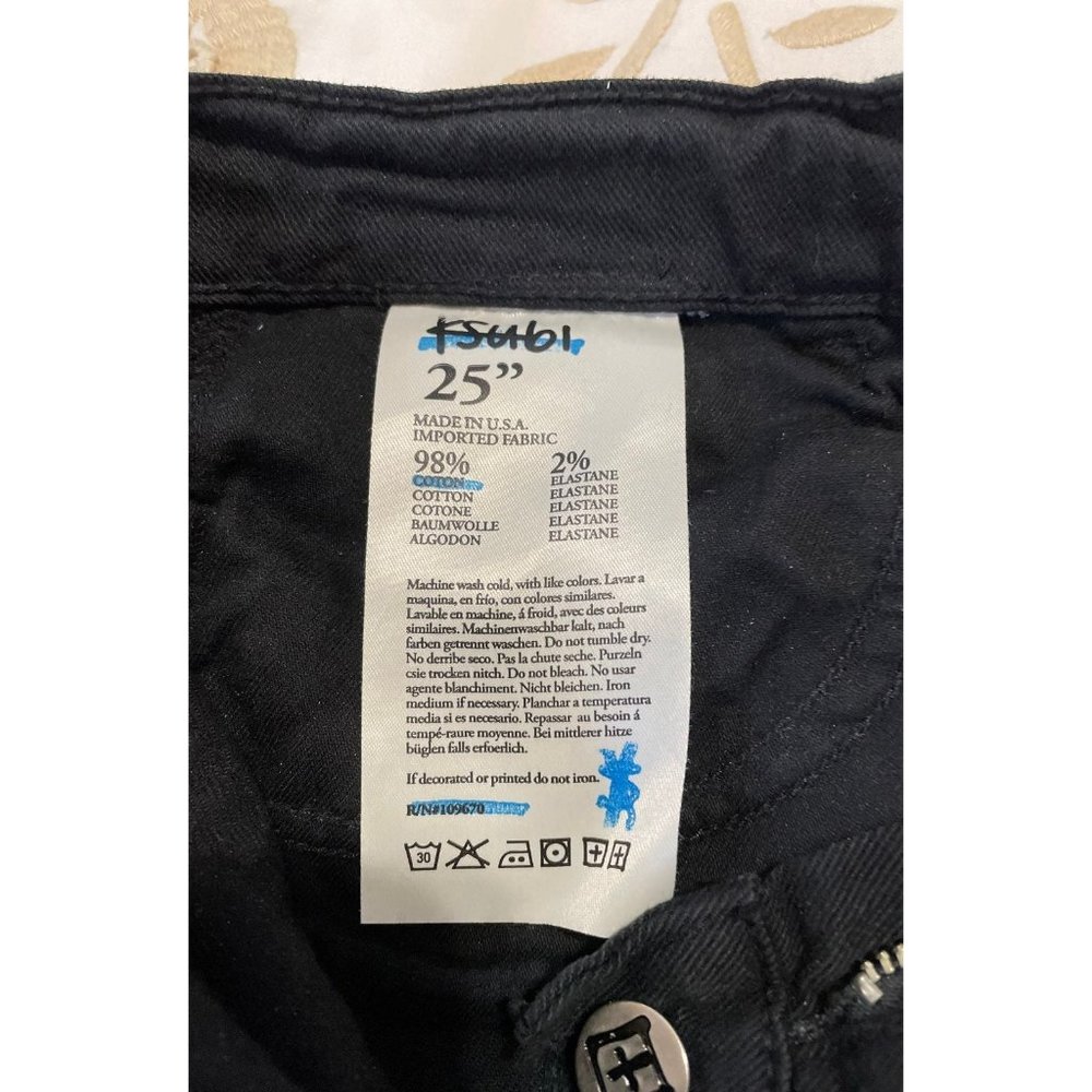 Ksubi ladies black stovepipe jeans